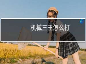 机械三王怎么打