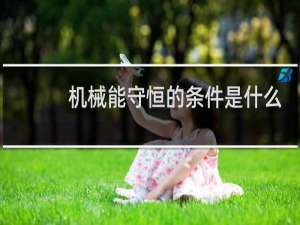 机械能守恒的条件是什么