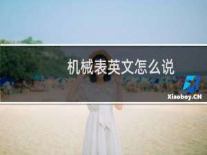机械表英文怎么说