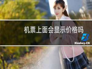 机票上面会显示价格吗