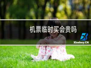 机票临时买会贵吗