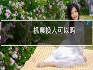 机票换人可以吗