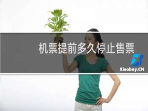 机票提前多久停止售票