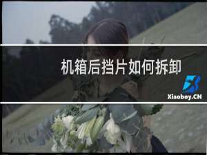 机箱后挡片如何拆卸