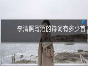 李清照写酒的诗词有多少首