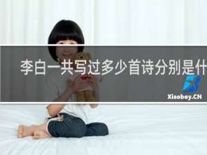 李白一共写过多少首诗分别是什么