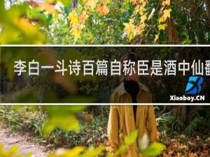 李白一斗诗百篇自称臣是酒中仙翻译