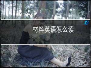 材料英语怎么读