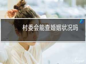 村委会能查婚姻状况吗