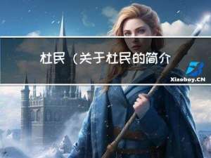 杜民(关于杜民的简介)
