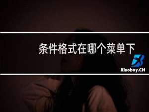 条件格式在哪个菜单下（条件格式在哪）