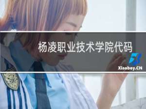 杨凌职业技术学院代码2022（杨凌职业技术学院代码）