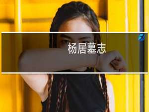 杨居墓志(关于杨居墓志的简介)