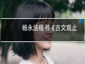 杨永法楷书《古文观止》(关于杨永法楷书《古文观止》的简介)