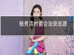 杨秀店村委会治安志愿者工作站(关于杨秀店村委会治安志愿者工作站的简介)