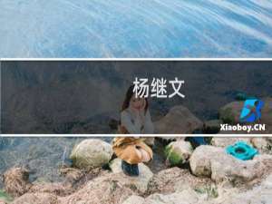 杨继文(关于杨继文的简介)