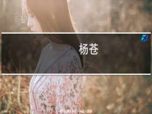 杨苍(关于杨苍的简介)