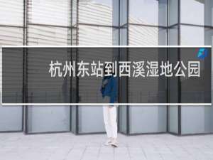 杭州东站到西溪湿地公园