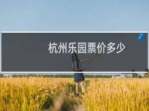 杭州乐园票价多少