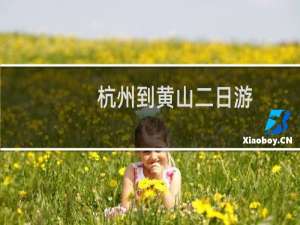 杭州到黄山二日游