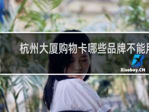 杭州大厦购物卡哪些品牌不能用