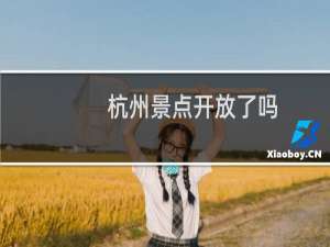 杭州景点开放了吗