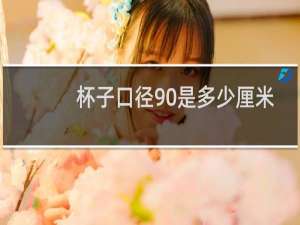 杯子口径90是多少厘米