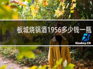 板城烧锅酒1956多少钱一瓶