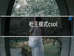 枪王模式csol