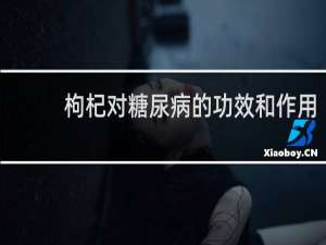 枸杞对糖尿病的功效和作用
