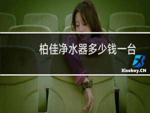 柏佳净水器多少钱一台