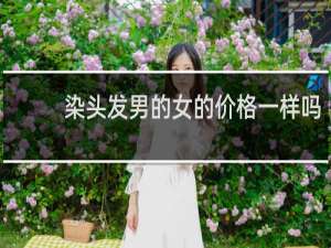 染头发男的女的价格一样吗