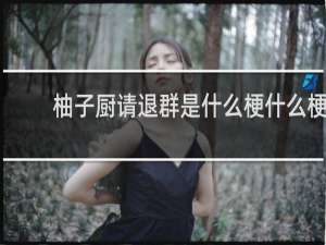 柚子厨请退群是什么梗什么梗