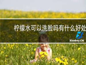 柠檬水可以洗脸吗有什么好处