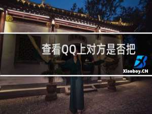 查看QQ上对方是否把你从好友中删除