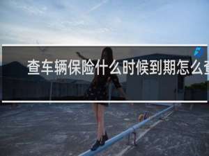 查车辆保险什么时候到期怎么查
