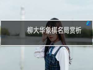 柳大华象棋名局赏析(关于柳大华象棋名局赏析的简介)