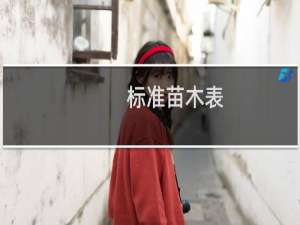 标准苗木表