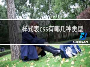 样式表css有哪几种类型