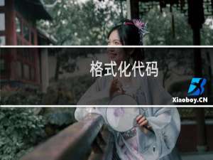 格式化代码(关于格式化代码的简介)