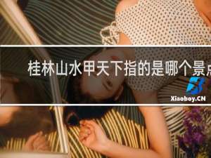 桂林山水甲天下指的是哪个景点
