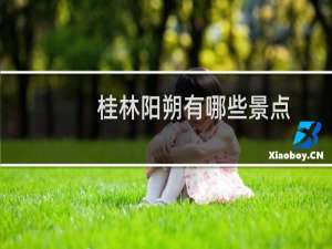 桂林阳朔有哪些景点
