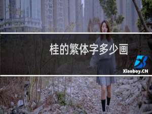 桂的繁体字多少画