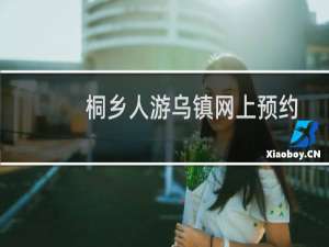 桐乡人游乌镇网上预约