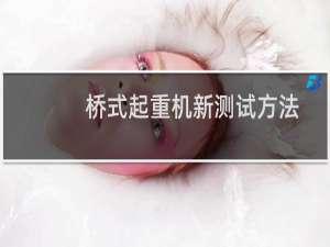桥式起重机新测试方法