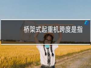 桥架式起重机跨度是指