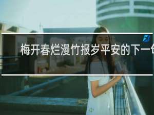 梅开春烂漫竹报岁平安的下一句