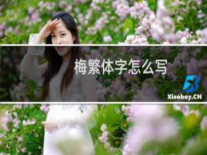 梅繁体字怎么写