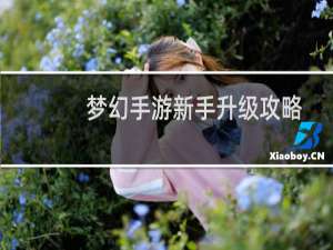 梦幻手游新手升级攻略