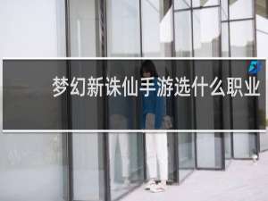梦幻新诛仙手游选什么职业